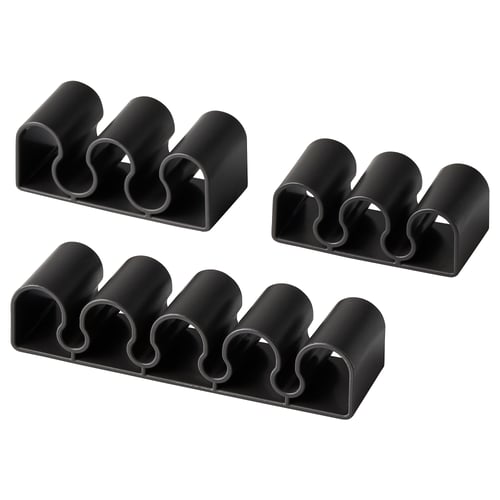 KALKSTUFF Organizador de cables, set de 3, Gris oscuro