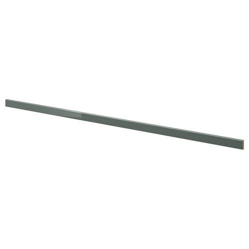 KALLARP Moldura, alto brillo gris oscuro-verde, 221 cm