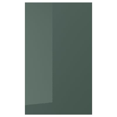 KALLARP Puerta, alto brillo gris oscuro-verde, 60x100 cm