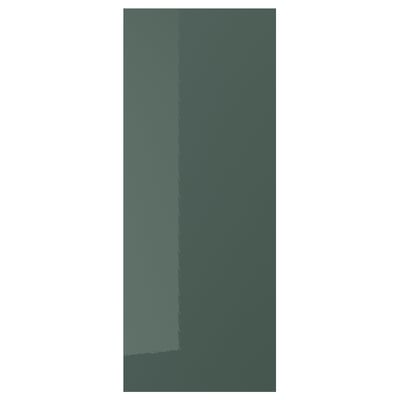 KALLARP Puerta, alto brillo gris oscuro-verde, 40x100 cm
