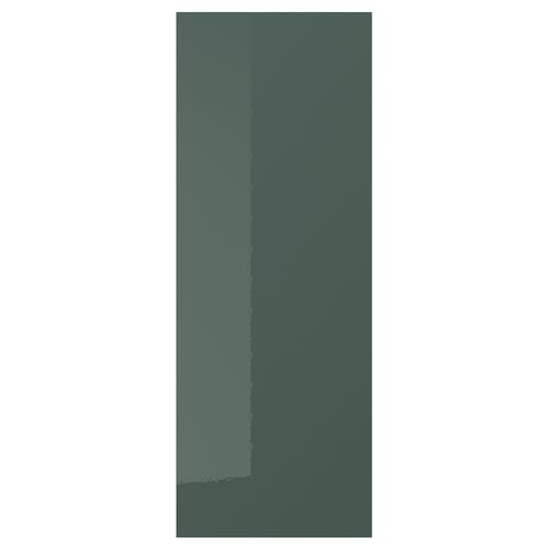 KALLARP Puerta, alto brillo gris oscuro-verde, 30x80 cm