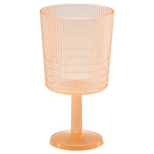 KALLSINNIG Copa de vino, plástico/naranjo, 32 cl