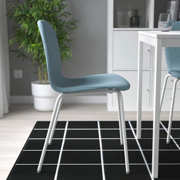 KARLPETTER Silla, Gunnared azul costeño/Sefast blanco