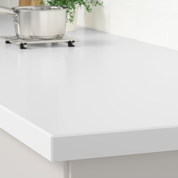KASKER Cubierta de cocina a medida, blanco cuarzo, 1 m²x4.0 cm