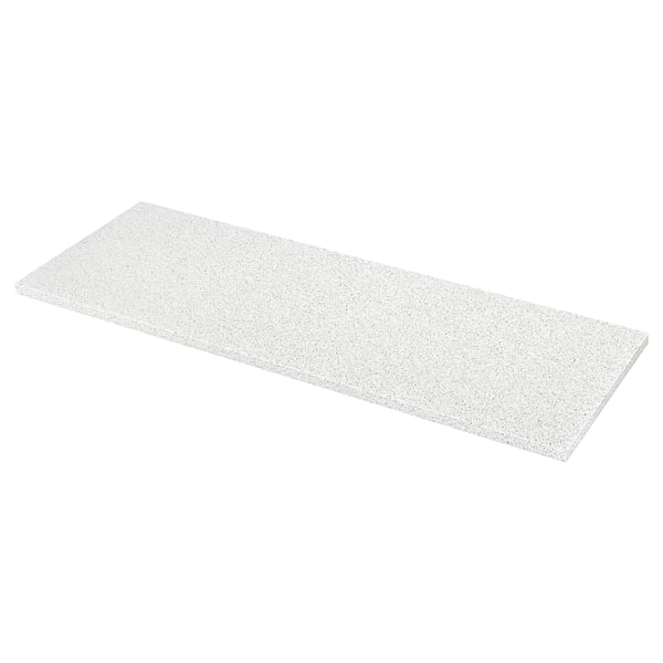 KASKER Cubierta de cocina a medida, blanco ef mineral/purpurina/cuarzo, 1 m²x4.0 cm