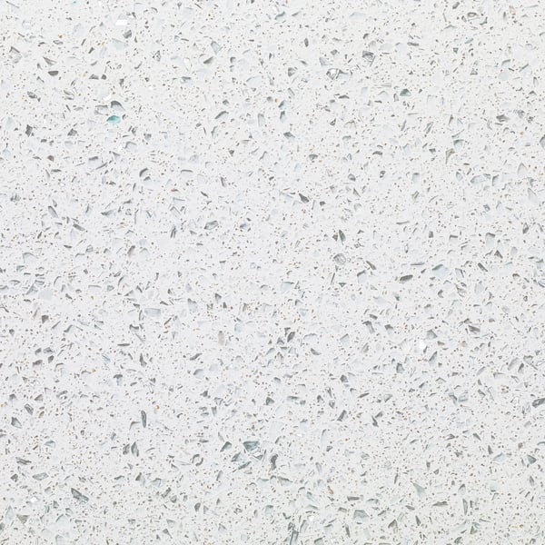 KASKER Cubierta de cocina a medida, blanco ef mineral/purpurina/cuarzo, 1 m²x4.0 cm