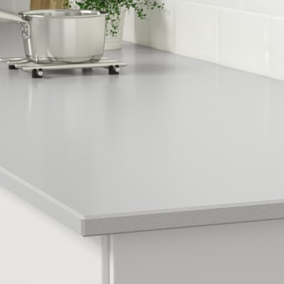 KASKER Cubierta de cocina a medida, efecto cemento mate/cuarzo, 1 m²x2.0 cm