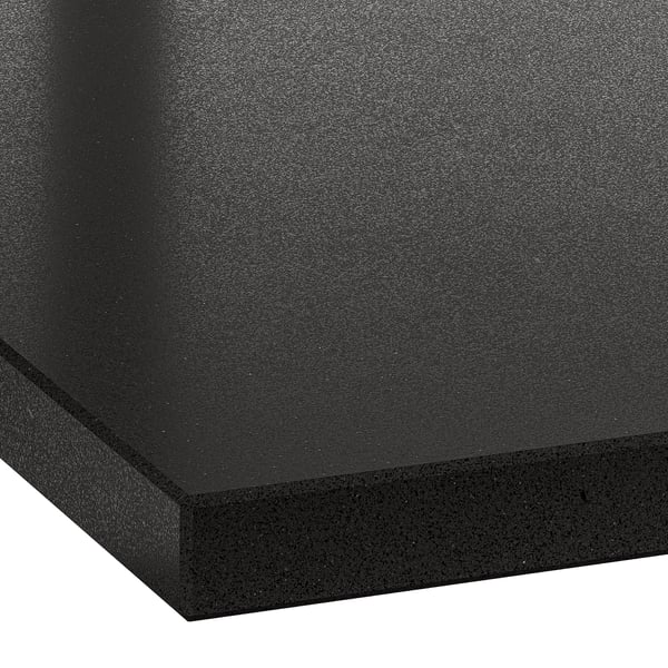 KASKER Cubierta de cocina a medida, negro efecto piedra/cuarzo, 1 m²x4.0 cm