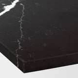 KASKER Cubierta de cocina a medida, negro mate/efecto mármol cuarzo, 1 m²x4.0 cm