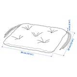 KLÖSAN Cojín silla de exterior, azul, 36x32 cm
