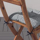 KLÖSAN Cojín silla de exterior, azul, 36x32 cm