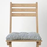 KLÖSAN Cojín silla de exterior, azul, 36x32 cm