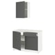 KNOXHULT Combinación muebles de cocina, Gris oscuro, 120x61x220 cm