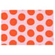 KÖRFÄLTSPIL Limpiapiés, rosado naranjo/patrón círculos, 40x60 cm