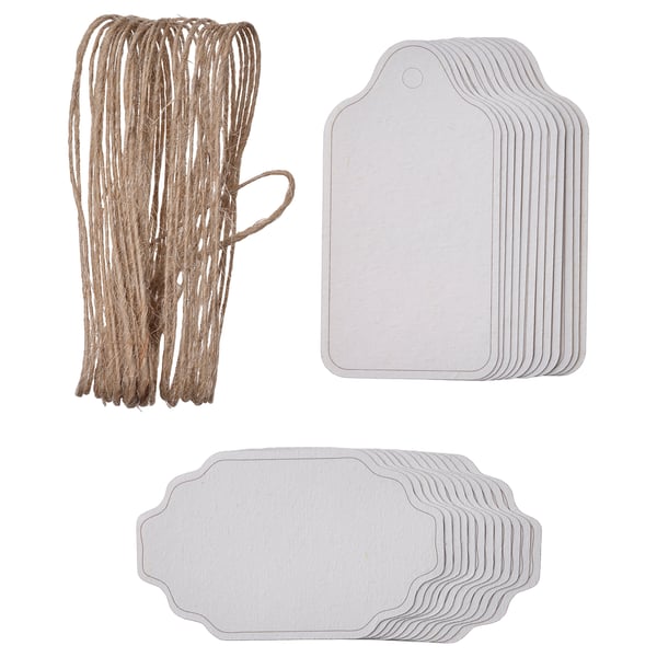 KÖSSEBÄR Etiquetas, set de 25, blanco