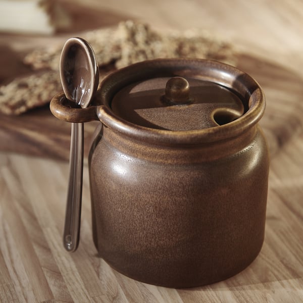 KÖSSEBÄR Tarro con cuchara, café, 0.3 l