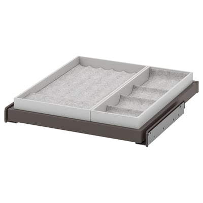 KOMPLEMENT Bandeja extraíble con accesorio, gris osc/gris claro, 50x58 cm
