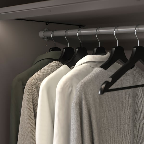 KOMPLEMENT Barra para ropa, Gris oscuro, 75 cm