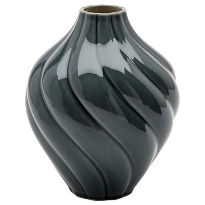 KORNSPARV Florero, turquesa claro, 22 cm