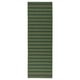 Opción: KORSNING Alfombra interior/exterior, verde morado/rayas, 80x250 cm