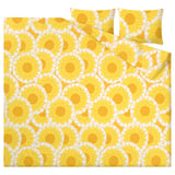 KRANSMALVA Funda plumón con 2 fundas almohada, amarillo, 240x220/50x60 cm