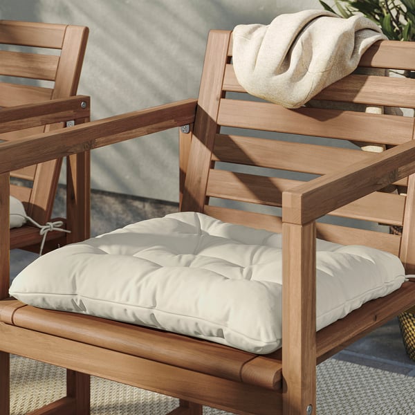 KUDDARNA Cojín silla de exterior, beige, 50x50 cm