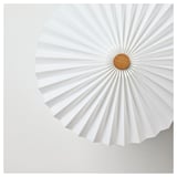 KUDDLAVA Lámpara de mesa, plisado blanco, 28 cm
