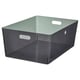 KUGGIS Caja, transparente negro, 37x54x21 cm