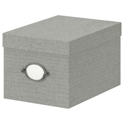 BLÄDDRARE caja con tapa, gris/con motivos, 35x50x15 cm - IKEA