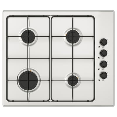 LAGAN Encimera a gas, acero inoxidable, 59 cm