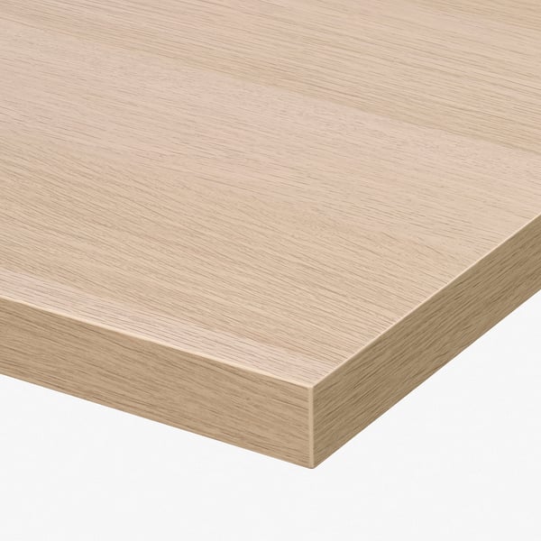 LAGKAPTEN / ALEX Escritorio, blanco/efecto roble blanco, 140x60 cm