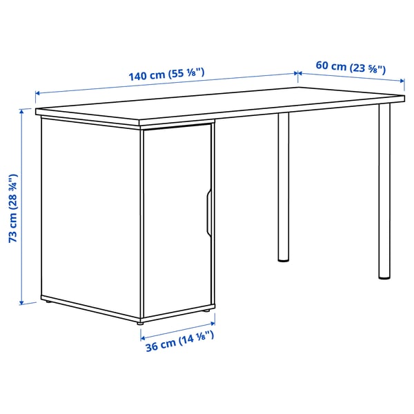 LAGKAPTEN Tablero escritorio, blanco efecto roble, 140x60 cm - IKEA Chile