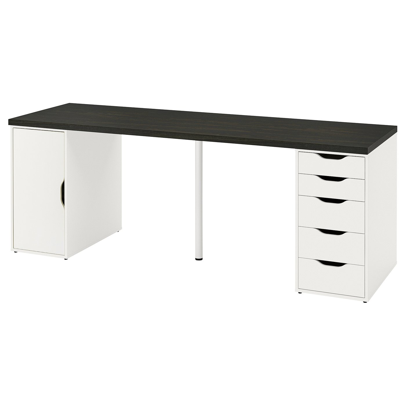 LAGKAPTEN / ALEX Escritorio, negro/blanco, 200x60 cm - IKEA Chile