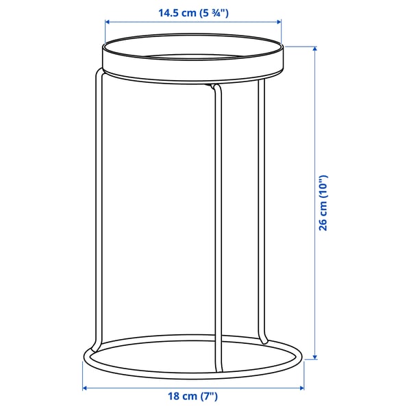 LÅNGNÄBB Soporte para plantas, interior/exterior/blanco, 26 cm