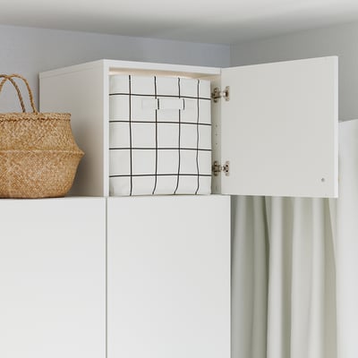 LASTARE Altillo con puerta, blanco, 40x42x36 cm