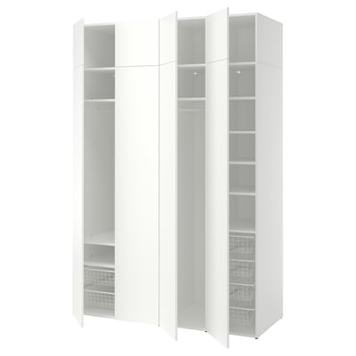 LASTARE Combinación clóset, blanco, 160x62x236 cm