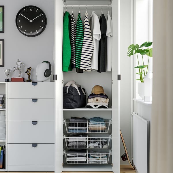 LASTARE Mueble de almacenamiento, blanco, 180x42x200 cm