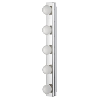 LEDSJÖ Lámpara de pared LED, acero inoxidable