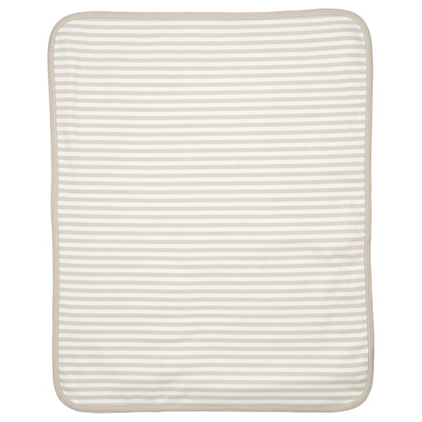 LEN Manta, blanco beige/Diseño de conejos diseño rayas, 80x100 cm