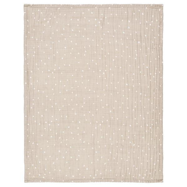 LEN Manta, blanco beige/motivo lunar Muselina, 80x100 cm