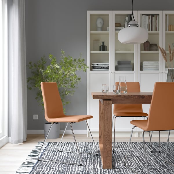 LILLÅNÄS Silla, cromado/Grann ocre - IKEA