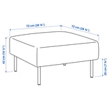 LILLEHEM Módulo sofá de 1 cuerpo, Gunnared gris osc/metal
