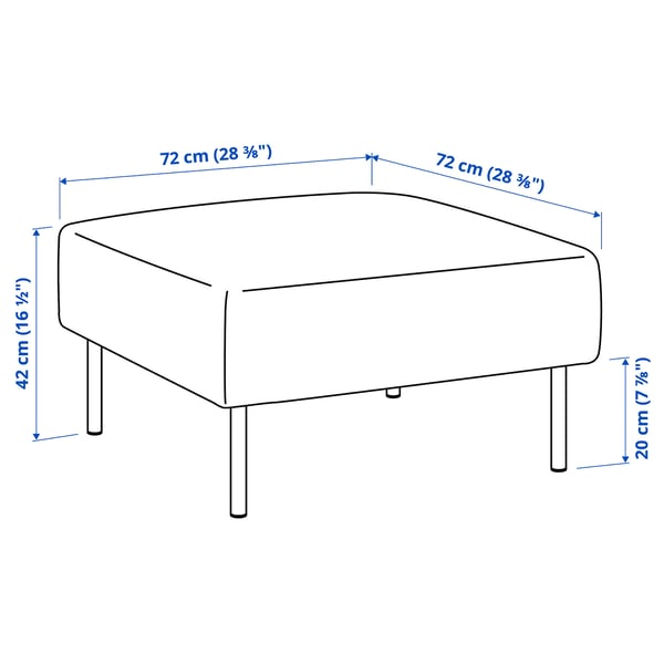 LILLEHEM Módulo sofá de 1 cuerpo, Gunnared Gris oscuro/madera