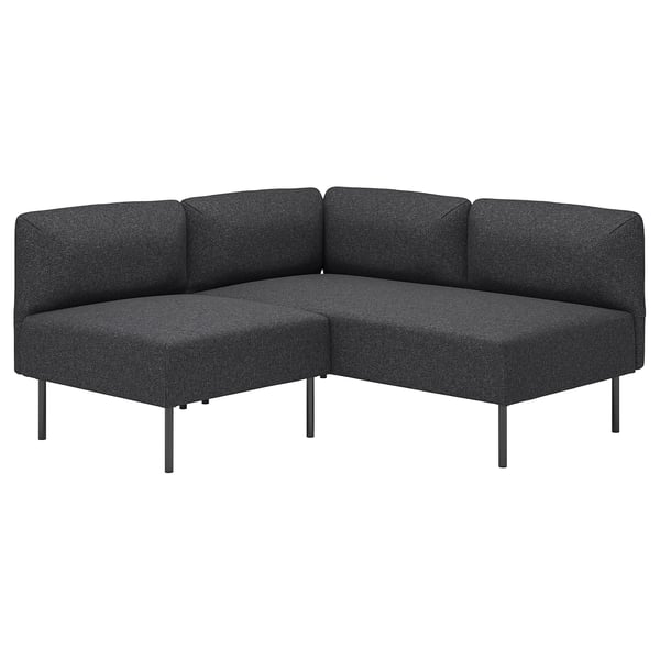 LILLEHEM So2 esquinero modular, Gunnared Gris oscuro/metal