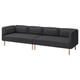 LILLEHEM Sofá modular 4 cuerpos, Gunnared/Gris oscuro madera