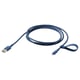 LILLHULT Cable USB-A a Lightning, azul, 1.5 m