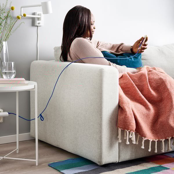 LILLHULT Cable USB-A a Lightning, azul, 1.5 m