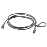 LILLHULT Cable USB-C a Lightning, gris osc, 1.5 m