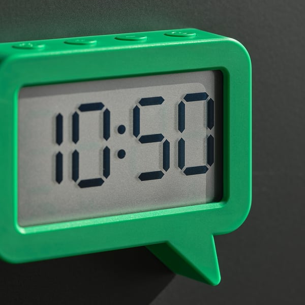 LJUNGPIPARE Reloj/cronómetro, verde, 8x7 cm