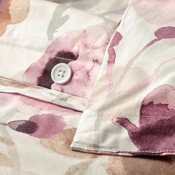 LÖNNHÖSTMAL Funda plumón con funda almohada, multicolor/flores, 150x200/50x60 cm